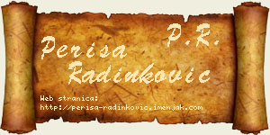 Periša Radinković vizit kartica